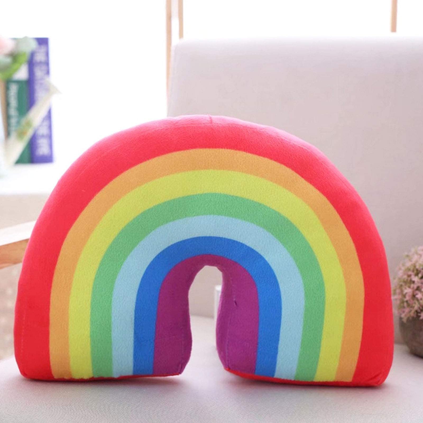 Amazon.com: Yi-gog Rainbow Shaped Pillow Plush Cute Decorative